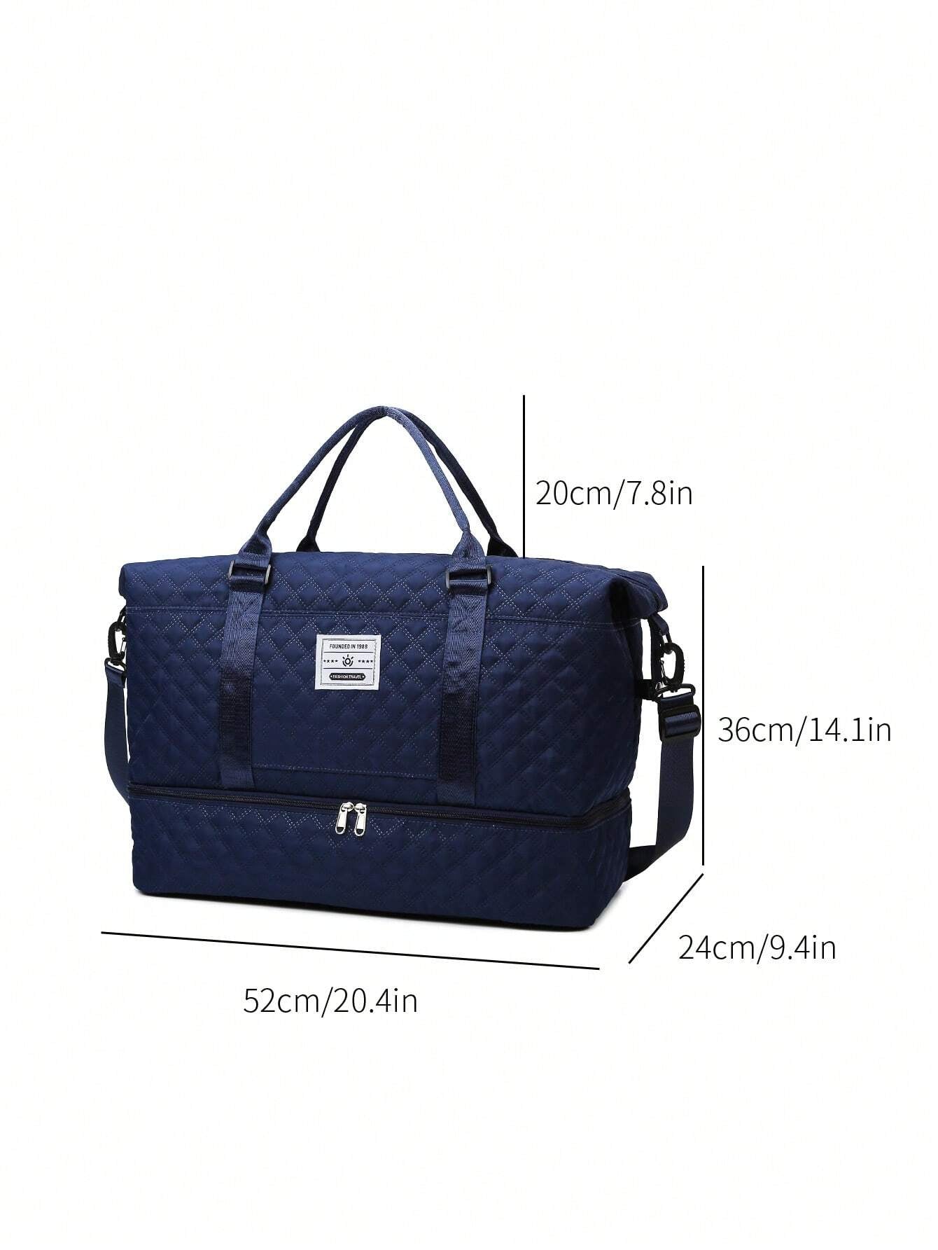 2PCS Large Capacity Travel Duffel Bag, Wet and Dry Separation Fitness Bag, Weekend Overnight Shoulder Bag, Hospital Necessary Mommy Bag, Travel Bag, Holiday Bag, Weekend Bag, Overnight Bag, with a Pull Bar Bag, with Shoe Storage, Durable Boarding Bag, Cosmetics Storage Bag