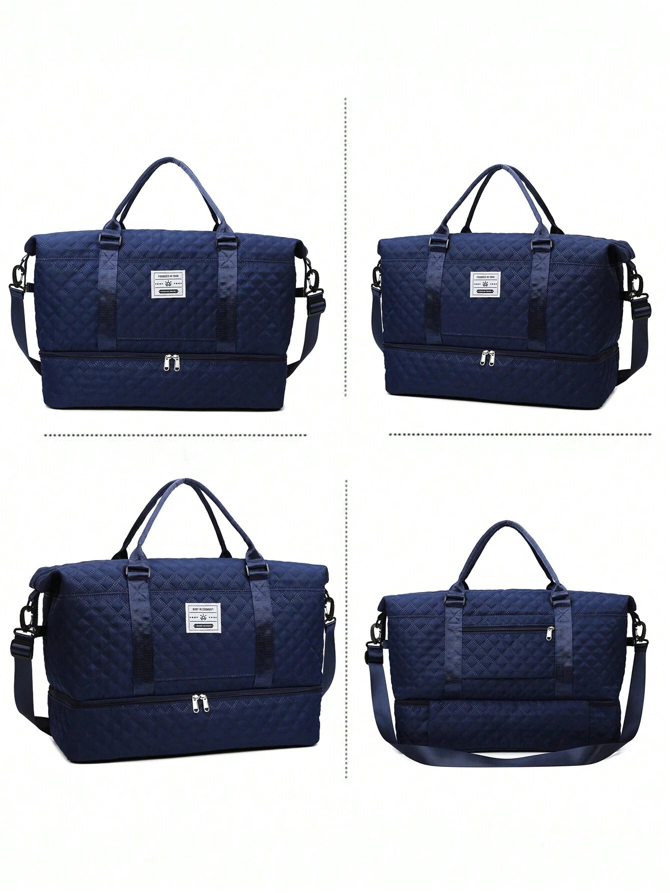 2PCS Large Capacity Travel Duffel Bag, Wet and Dry Separation Fitness Bag, Weekend Overnight Shoulder Bag, Hospital Necessary Mommy Bag, Travel Bag, Holiday Bag, Weekend Bag, Overnight Bag, with a Pull Bar Bag, with Shoe Storage, Durable Boarding Bag, Cosmetics Storage Bag